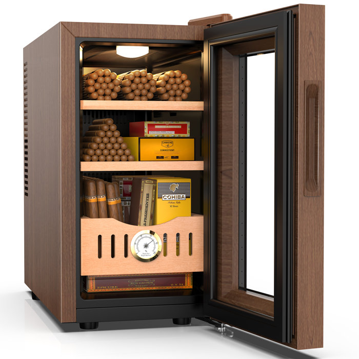LINKEWODE 25L Electric Cigar Humidor with Cooling and Heating Function